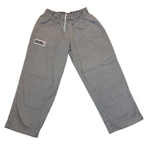 Chefwear Houndstooth Checkered Chef Pants Drawstring Waist Comfort Casual